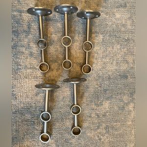 Pottery Barn Kids brushed nickel double rod brackets